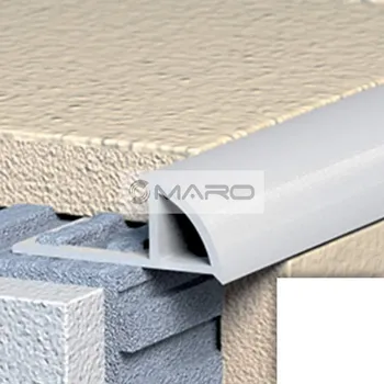 Stavební materiál Havos Profil ukončovací A01 PVC, oblý s přepážkou 8 x 2500 mm, 01 bílá, A01/08/001/2500