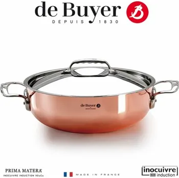 Hrnec De Buyer Prima Matera Saucepot Copper/Steel 28cm curved induct.