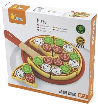 Dřevěná hračka VIGA Dřevěná pizza
