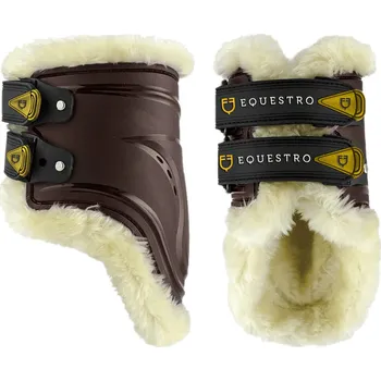 Ochrana nohy a ocasu EQUESTRO Kamaše zadní Evolution Equestro, s beránkem, pár, hnědé COB