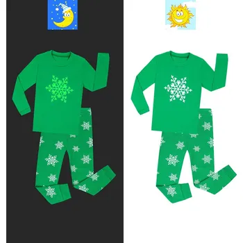 Čína Svítící barevné pyžamo Věk: 2T, Barva: zelená