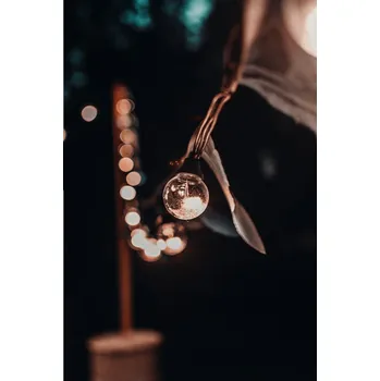 KOLORENO Venkovní dekorační řetěz 10 m + LED retro žárovky 6 W 10 x E27, IP44