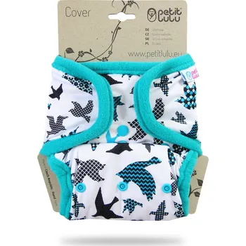 Plenkové kalhoty Petit Lulu s.r.o. Tyrkysoví ptáčci - svrchní kalhotky pat