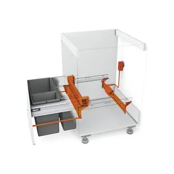 Odpadkový koš NINKA SERVO-DRIVE uno + sada odpadkových košů NINKA pro šířku korpusu 600mm tm.šedá