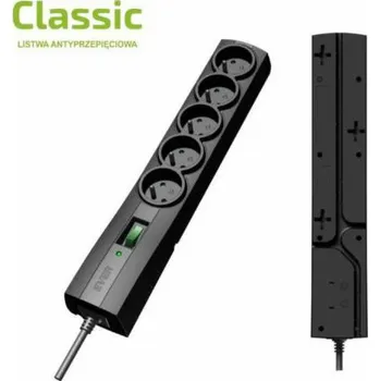 Prodlužovací kabel Prodlužovací kabel Ever Classic, 5 zásuvek, 5 m černý (T / LZ09-CLA050 / 0000)