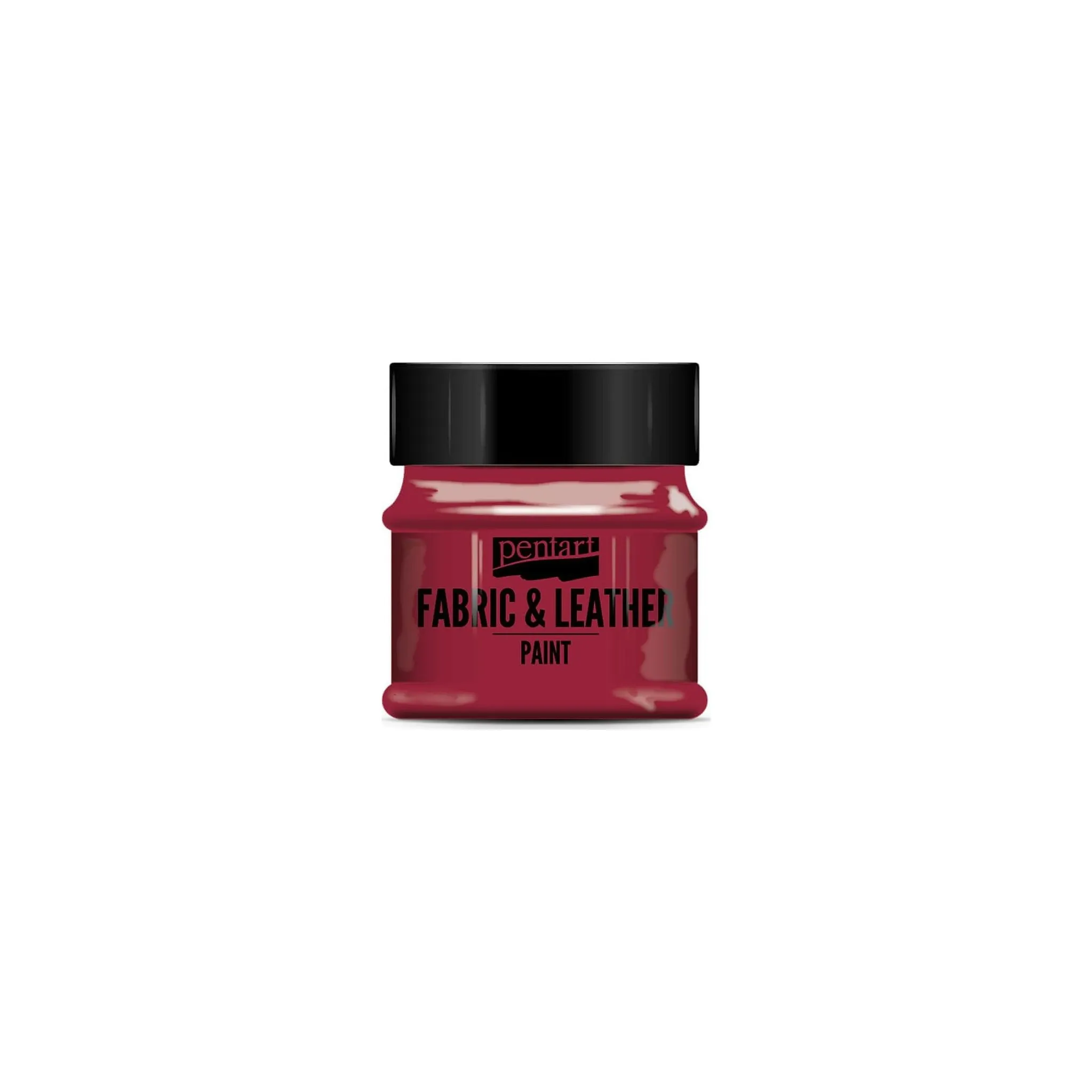 Fotografie 1 - Speciální výtvarná barva Pentart Barva na kůži a textil 50 ml červená