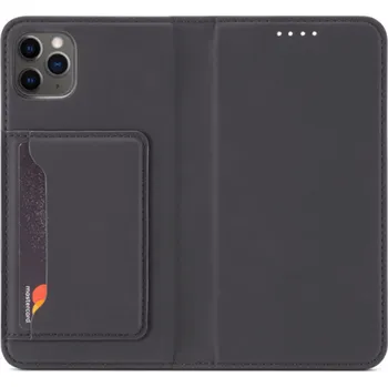 Pouzdro na mobilní telefon Magnetické flipové pouzdro s prostorem na karty pro Apple iPhone 12 - černé