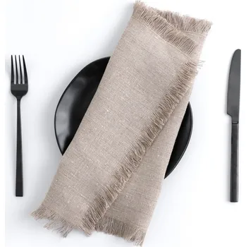 prostírání Tom Linen Prostírání s třásněmi Warsa Oatmeal 30x40 cm