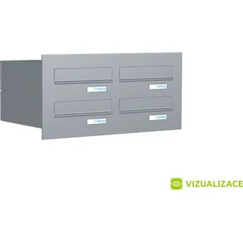 Poštovní schránka Poštovní schránka B-046 - pro zazdění s čelní deskou - lakovaná - RAL 8003 MAT. - HNĚDÁ ZLATÝ DUB