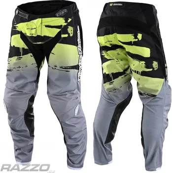 Moto kalhoty MX kalhoty TroyLeeDesigns GP Pant Brushed Black Glo Green 2022 30