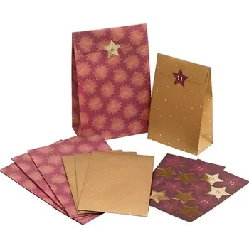 Vánoční dekorace Stewo adventní kalendář vínový