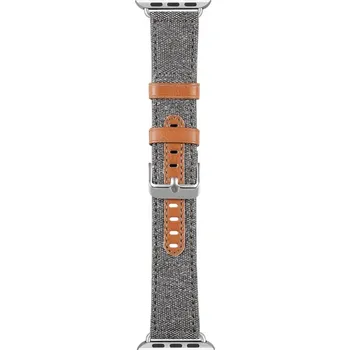 Ostatní příslušenství k chytrým hodinkám eses Kožený formální řemínek pro Apple Watch - Tmavě šedý 38mm, 40mm, 41mm