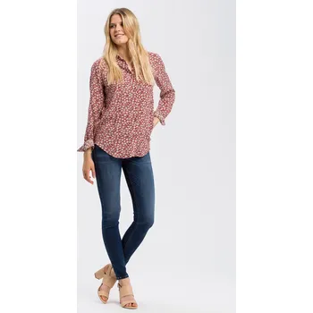 Dámské džíny Dámské jeans CROSS JEANS Alan Dark Mid Blue N497-160 Velikost: W26 / L32