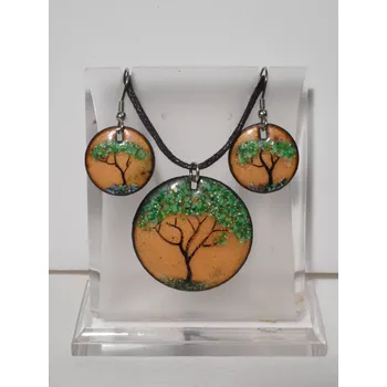 Souprava šperků Smaltovaná souprava č.10 Barva: Zlatá