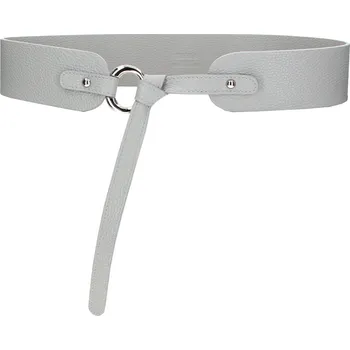 Opasek Kožený zavazovací opasek M šedá