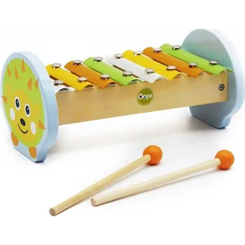 Hudební nástroj pro děti Oops Dřevěný xylofón ježek OP1800824