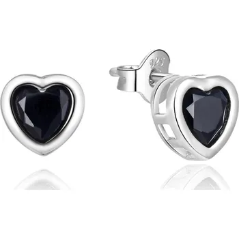 Náušnice Beneto Romantické stříbrné náušnice Srdíčka AGUP2429L + 2 měsíce na vrácení zboží