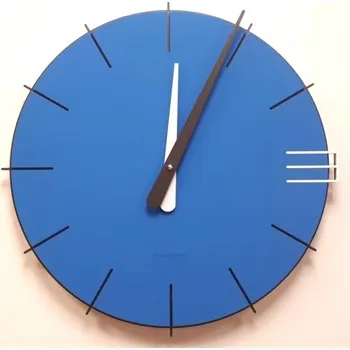 Hodiny Designové hodiny 10-019 CalleaDesign Mike 42cm (více barevných verzí) Barva světle modrá klasik-74 - RAL5012