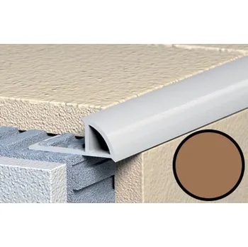 ukončovací lišta Lišta ukončovací 10/250 oblá, plast, karamelová tmavá