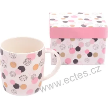 ChaCult DOTTIE porcelánový hrnek s barevnými kolečky 250ml