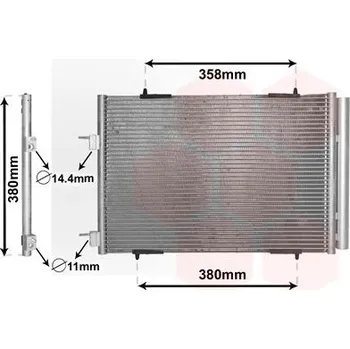 Výparník klimatizace Kondenzátor, klimatizace VAN WEZEL 09005272
