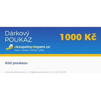Tělový krém Dárkový poukaz 1 000 Kč