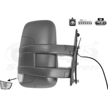 Auto zrcátko Vnější zpětné zrcátko VAN WEZEL 2816808