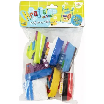 Hračka pro nejmenší Teddies Lodičky do vany gumové se síťkou 6 ks