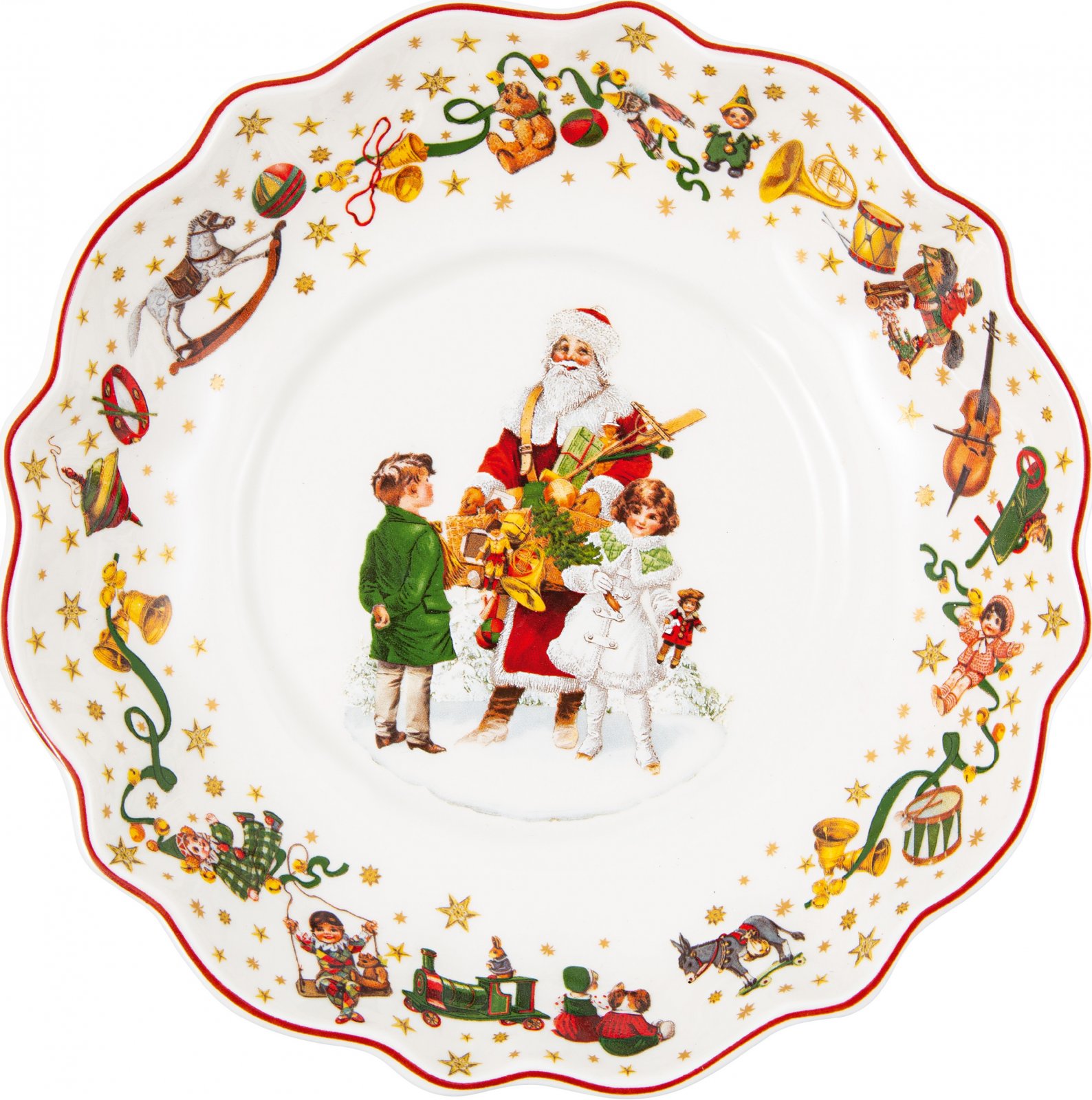 Villeroy & Boch Annual Christmas Edition 2021 Santa s dětmi 16 cm