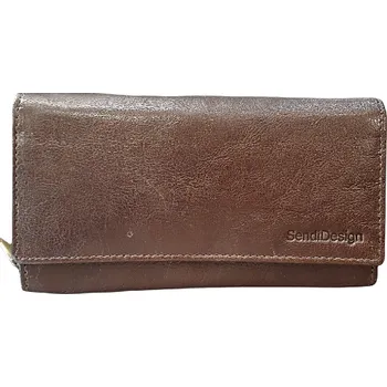 Peněženka Dámská kožená peněženka Sendi Design hnědá D04 Brown