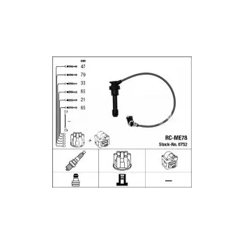 Zapalovací kabel Sada kabelů pro zapalování NGK RC-ME78 - MITSUBISHI