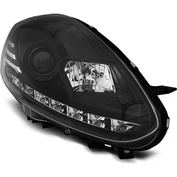 Přední světlomet TUNING-TEC Přední světla Fiat Punto EVO 10.09-12 černé DRL LED