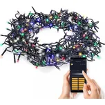 LED WIFI smart venkovní vánoční řetěz, 240 LED, 12m, přívod 5m, teplá bílá + vícebarevný