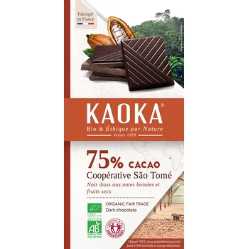 Čokoláda Čokoláda hořká Sao Tomé 75 % 100 g BIO KAOKA