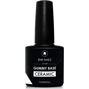 Lak na nehty ENII NAILS Gummy base ceramic - gumová báze na nehty, 10 ml
