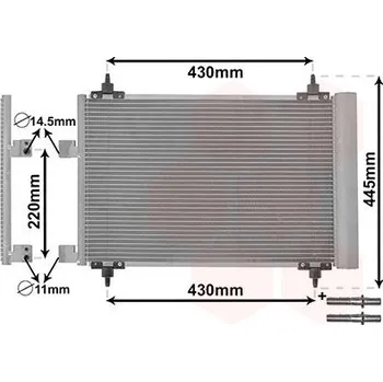 Výparník klimatizace Kondenzátor, klimatizace VAN WEZEL 40005215