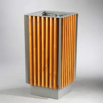 Odpadkový koš Dřevěný koš, odstín dřeva pinie, objem 65 l, výška 800 mm