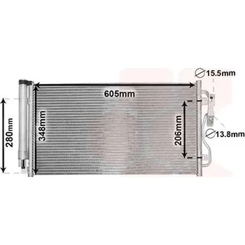 Výparník klimatizace Kondenzátor, klimatizace VAN WEZEL 06005434