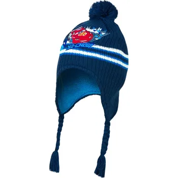 Čepice Modrá čepice s bambulí Cars - velikost 54