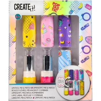 Rtěnka CANENCO Dětská rtěnka Mix and Match sada 2ks + 4ks víček 3,5g Růžová