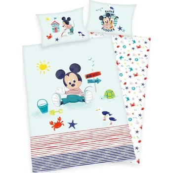 Povlečení HERDING Povlečení do postýlky Mickey baby Bio Bavlna Bio Bavlna, 100/135, 40/60 cm