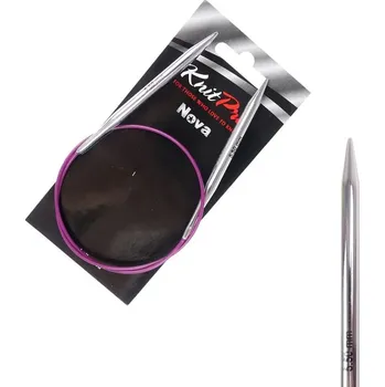 Jehlice KnitPro Nova kruhové kovové fixní jehlice 5,5mm 50cm (KnitPro Nova kruhové kovové jehlice 5,5mm 50cm)
