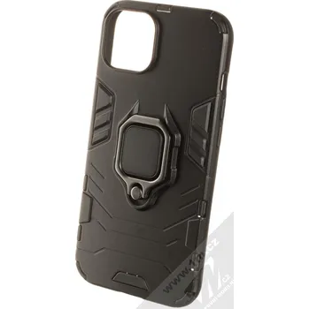 Pouzdro na mobilní telefon 1Mcz Armor Ring odolný ochranný kryt s držákem na prst pro Apple iPhone 13 černá (black)