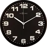 Designové nástěnné hodiny 3053zw Nextime Dash black 35cm