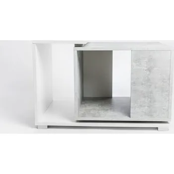 Diversa stolek pod terárium 90x60x50 cm bílá/beton