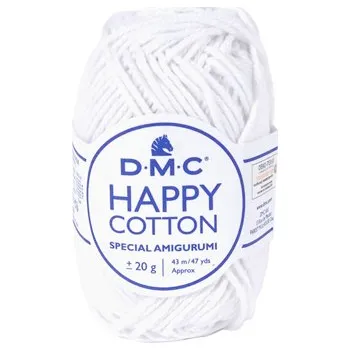 Příze Příze HAPPY COTTON 20g, bílá - odstín 762