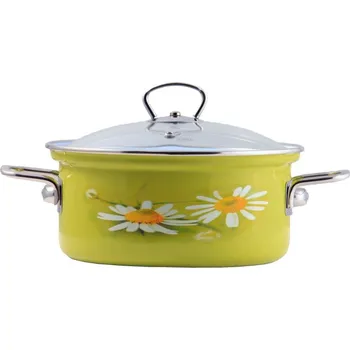 Hrnec Belis Rendlík smaltovaný se skleněnou poklicí DAISY, 20cm, 2,5l