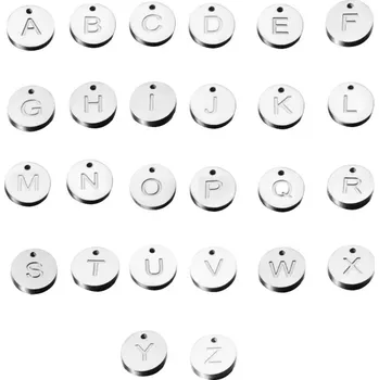 Přívěsek Šperky4U Drobný ocelový přívěšek - kolečko - iniciála - OK1420-F