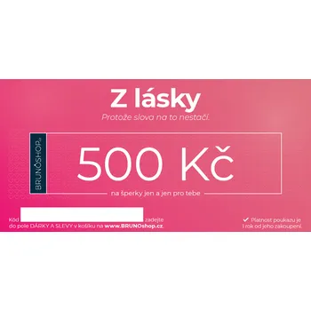 Souprava šperků BRUNOshop.cz Elektronický poukaz Z LÁSKY 500 Kč