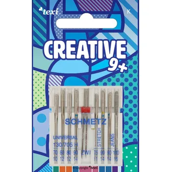 TEXI CREATIVE 9+ set jehel Schmetz 130/705 H pro domácí šicí stroje